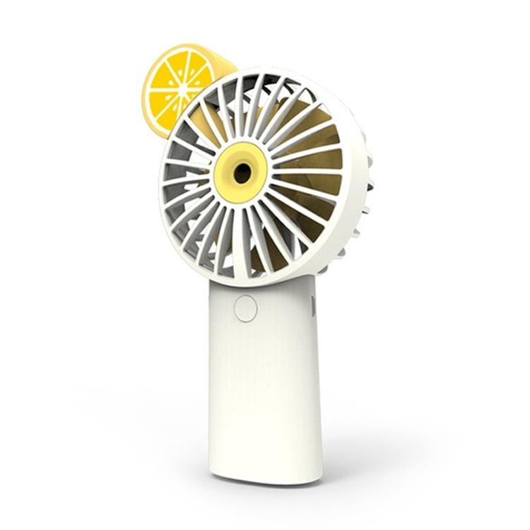 Fruit Charging USB Handheld Spray Humidifying Pocket Fan (White)