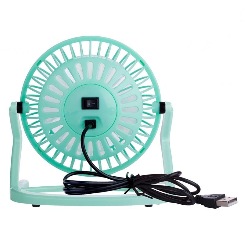 JLK-002M USB Powered Portable Mini Fan with Free Angle Adjustment (Green)