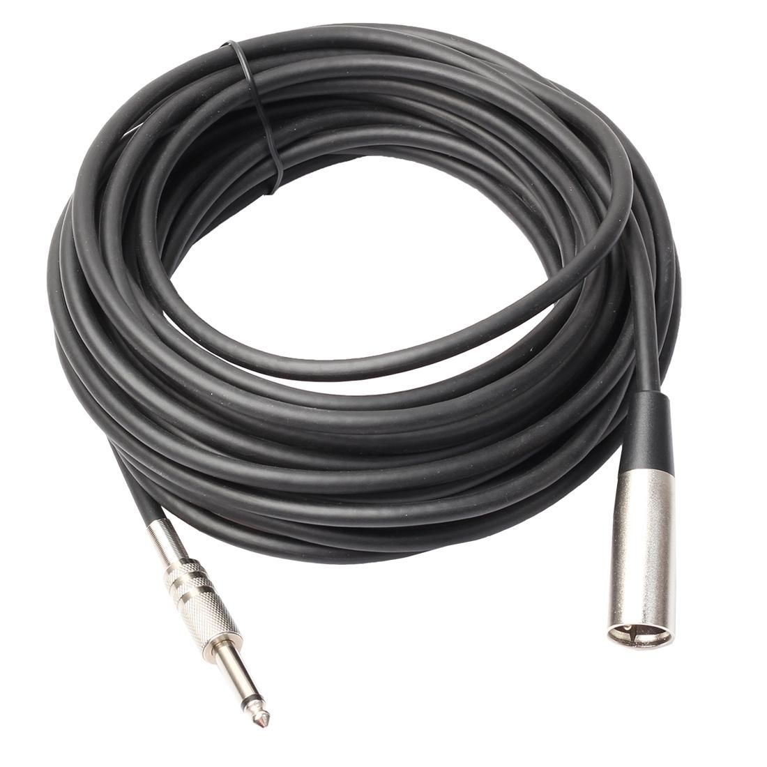 1.8m XLR 3-Pin Male to 1/4 inch Mono Shielded Microphone Audio Cord Cable (Style4)
