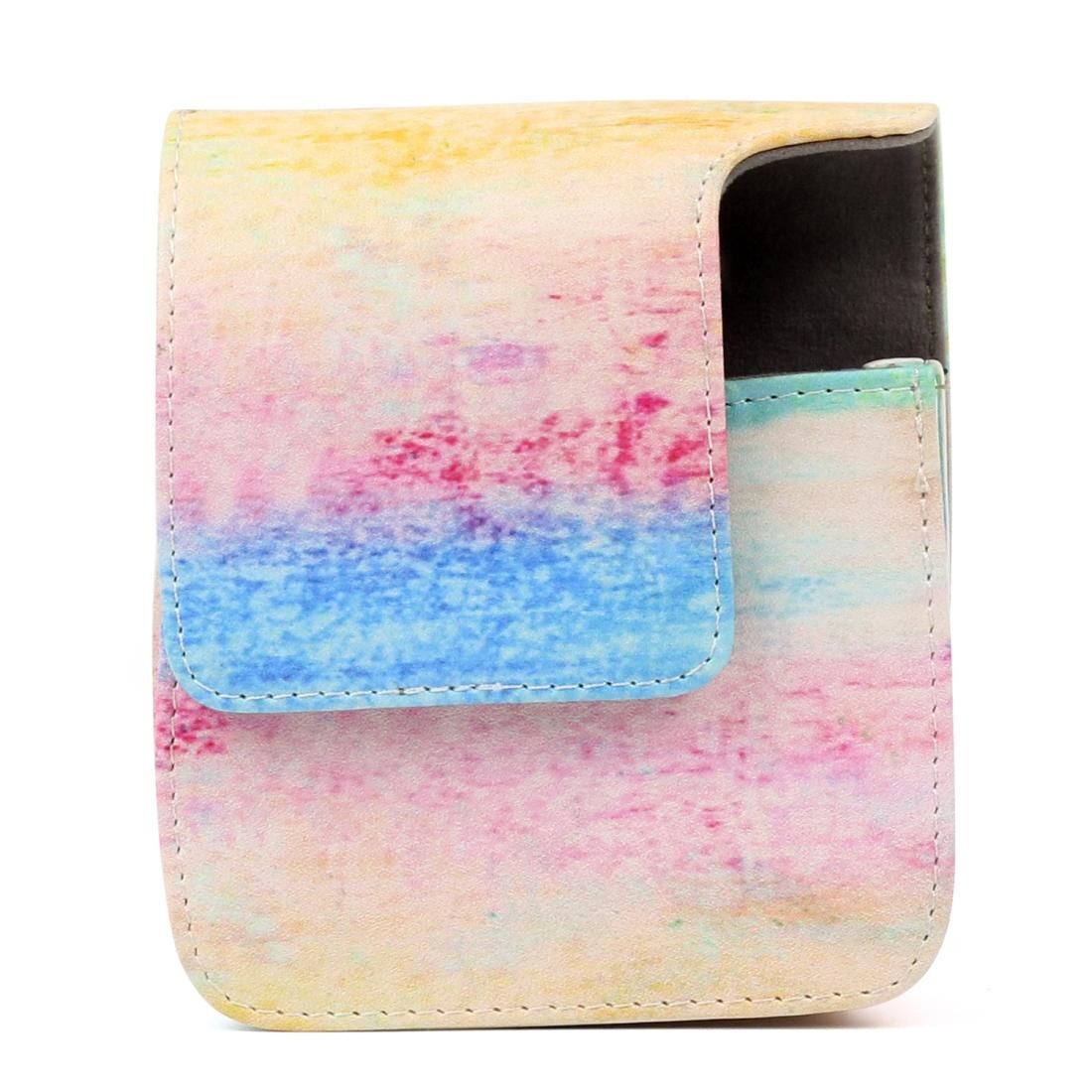 Rainbow Oil painting Pattern PU Leather Protective Camera Case Bag For FUJIFILM Instax Mini90 Camera