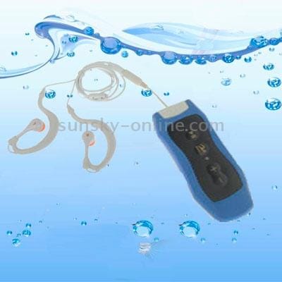 4GB Waterproof IPX8 MP3 Player with FM Radio function & Clip (Blue)