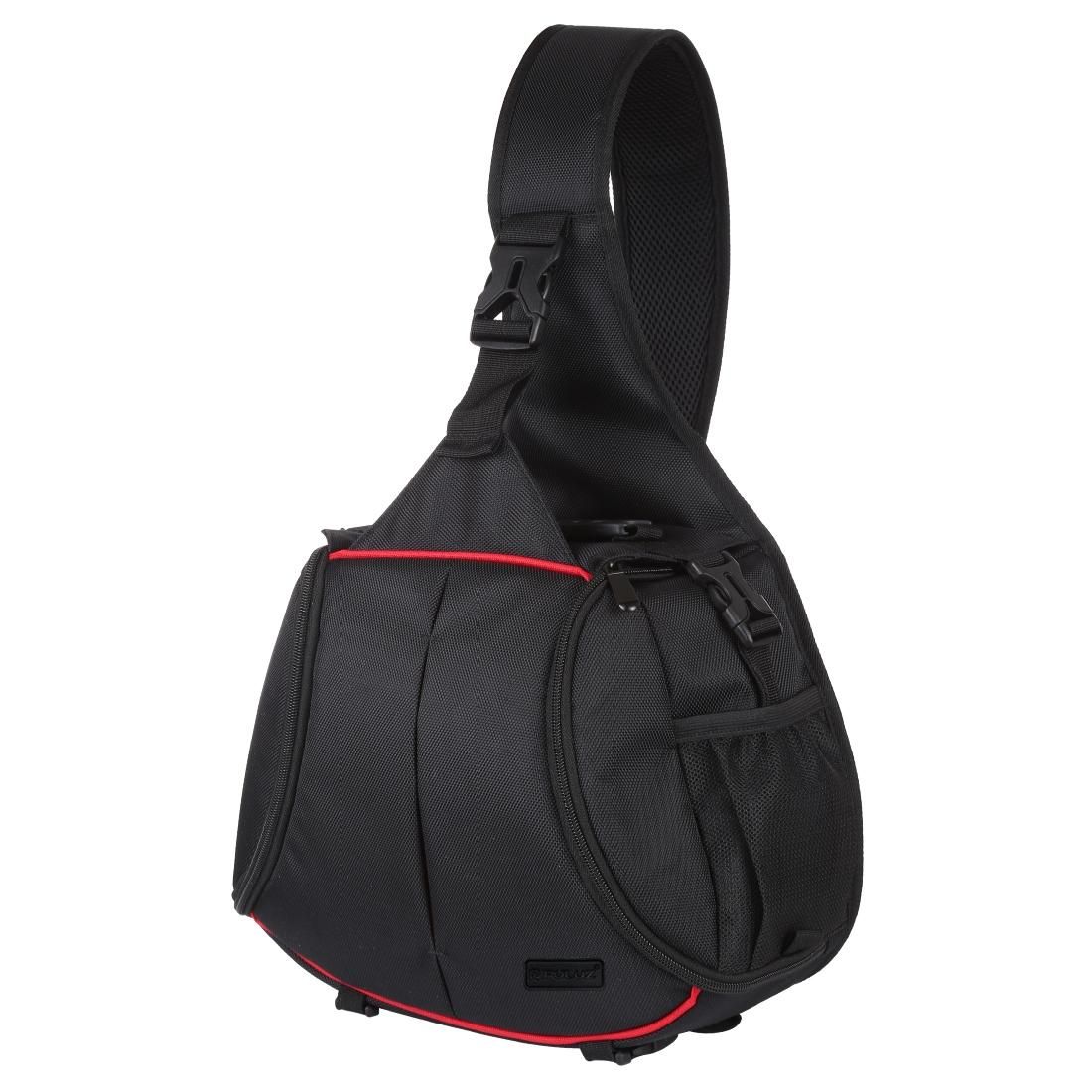 PULUZ Triangle Style SLR Camera Bag Sling Waterproof Backpack Single Shoulder Messenger Bags (Black)