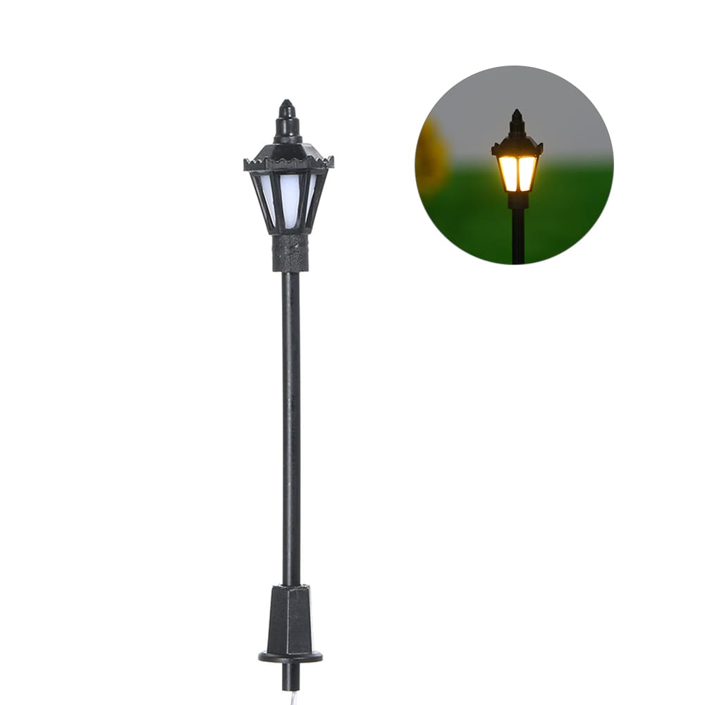 20pcs Warm White Model Street Lights Layout Lamppost Railway - warm white & scale 1