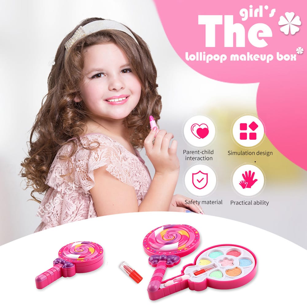 Girls Makeup Kit for Kids Kids Washable Makeup Set Girls - Lollipop appearance