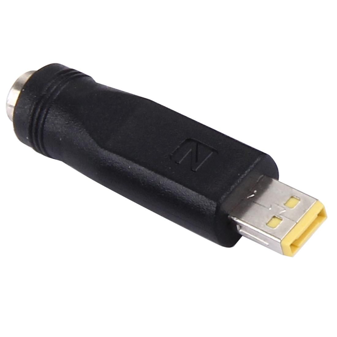 5.5x2.1mm Female to Small Square Male Interfaces Power Adapters for Lenovo Laptop Notebook