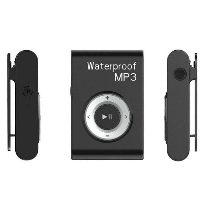 IPX8 Waterproof Swimming Diving Sports MP3 Music Player with Clip & Earphone, Support FM, Memory:8GB (Black)