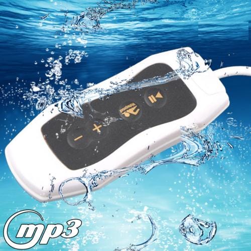 8GB Waterproof Maximun Functional Depth 10M/32.8ft MP3 Player with FM Radio & Belt Clamp (White)
