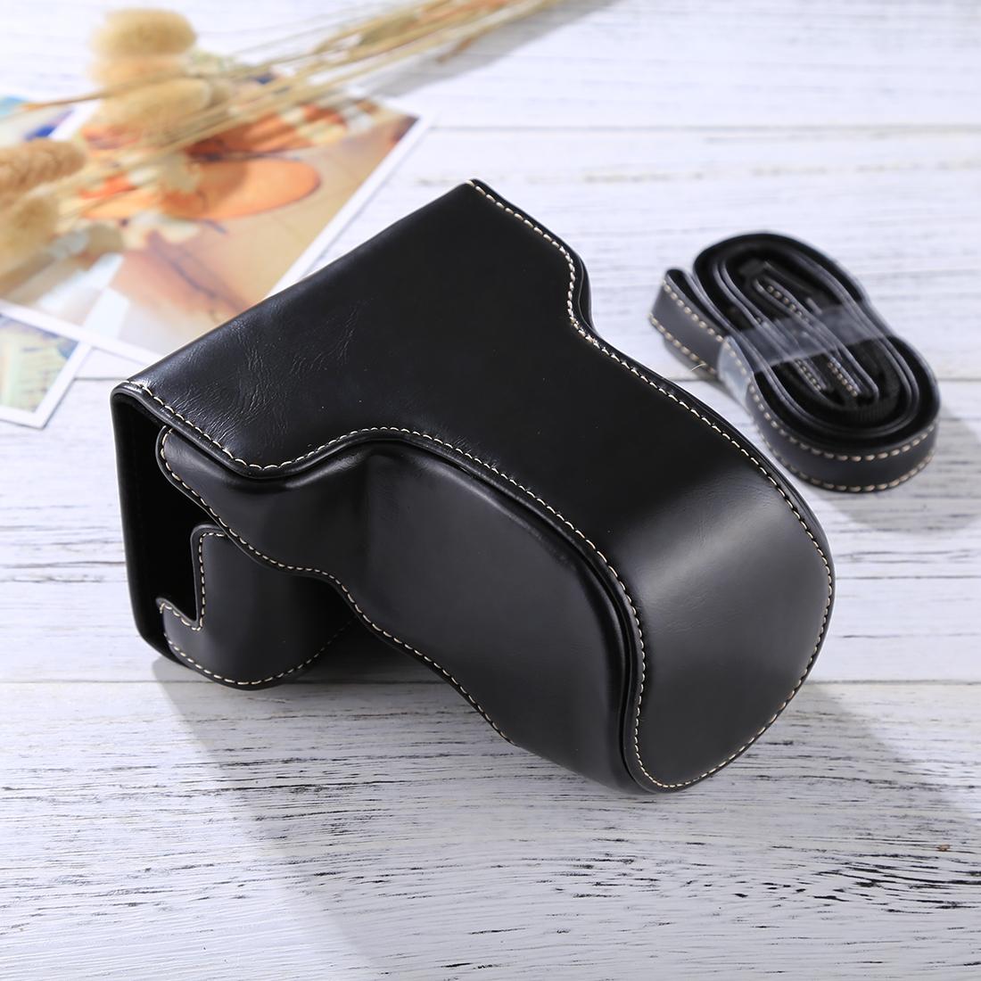 Full Body Camera PU Leather Case Bag with Strap for FUJIFILM X-A3 / X-A2/ X-M1 / X-A10 (Black)