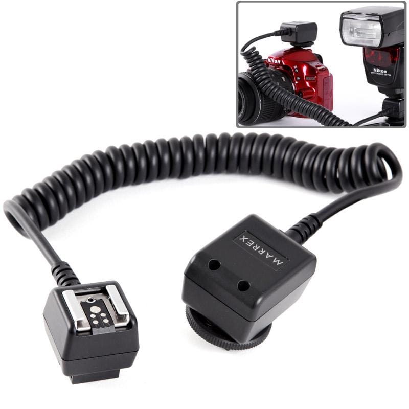 Micnova Off-Camera Flash Sync Cord Dual Hot Shoe TTL Cord for Pentax / Canon / Nikon / Samsung / Fujifilm DSLR Cameras, Length: 5m