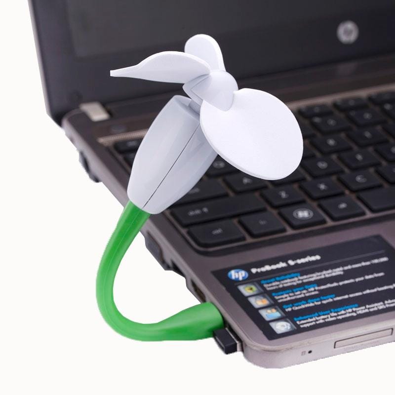 Flexible Mini Portable USB Powered 3-Blade USB Fan (Green)