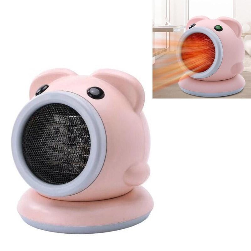 Mini Home Desktop Silent Pig Heater CN Plug, Colour: Pink