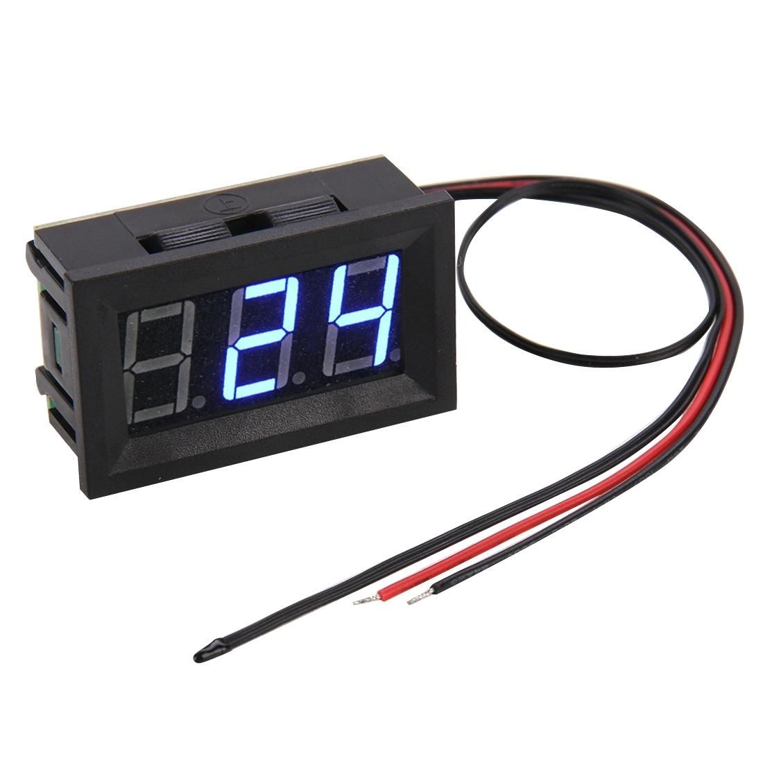 T27 -30-70 Degree Celsius Red Display LED Digital DC Power Supply Thermometer (Style3)