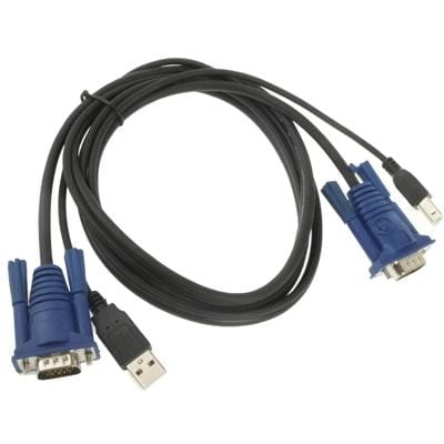 USB VGA SVGA KVM Male Keyboard Laptop PC Monitor Cable for USB KVM Switch , Length: 1.5m (Style1)