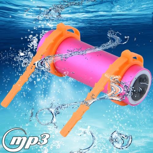 8GB USB Rechargeable Swimming Sport IPX8 Waterproof MP3 Player with FM Stereo (Magenta)