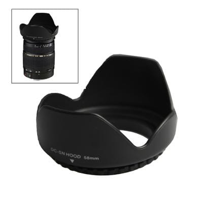 58mm Lens Hood for Cameras (Black)