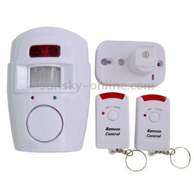 Home Security PIR Motion Sensor Alarm with 2 Remote Control (White)