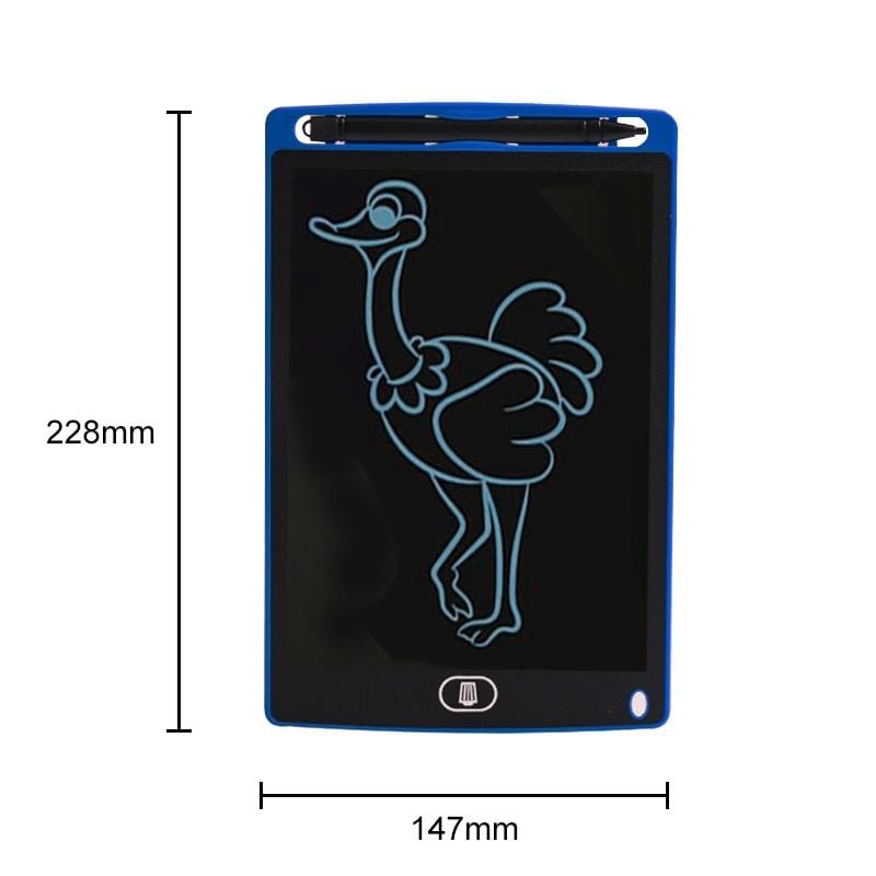8.5 inch LCD Handwriting Board Children Drawing Graffiti Handwriting Board, Style:Monochrome, Frame Color:Blue