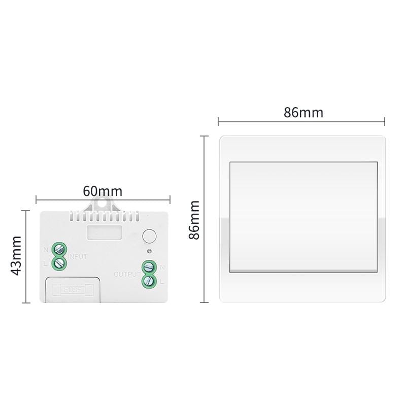 436W Wireless WiFi Smart Self-power Switch, 2 Output