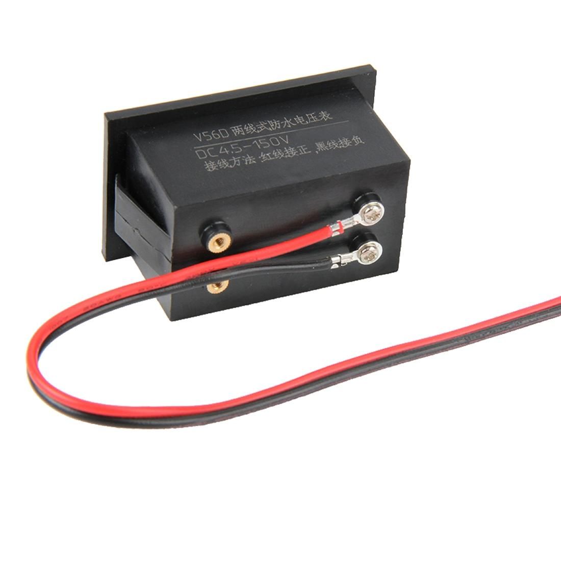 V56D 2 Wires Blue Display LED Waterproof Digital Voltage Meter, Measure Voltage: DC 4.5-150V (Style1)