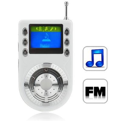 1.5 inch TFT Screen 4GB MP3 Player with Speaker, External Antenna, Support FM Radio (White)