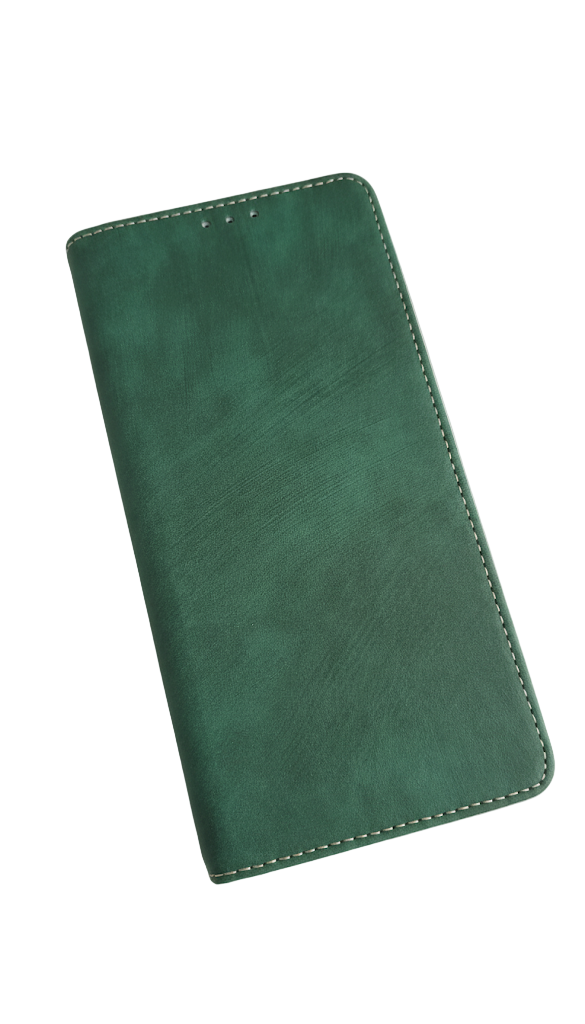 For Xiaomi Redmi Note 13 Pro+ 5G Cell Phone Cases Vintage PU Leather Flip Stand Cover - Green