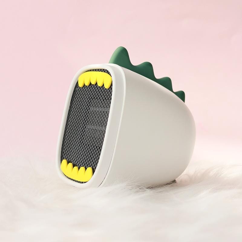Small Dinosaur Heater Small Household Heater Dormitory Desktop Heater, CN Plug (Green)