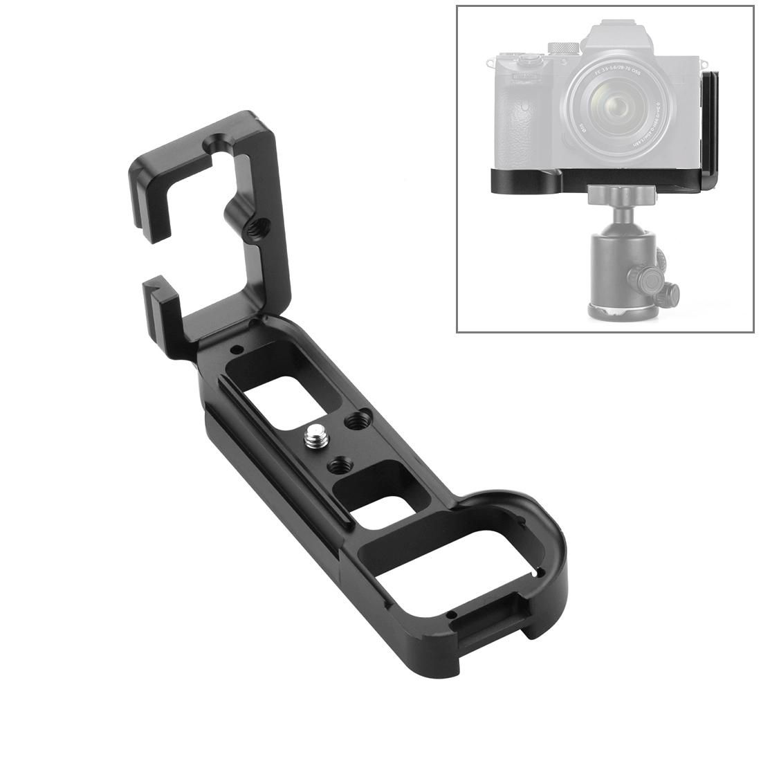 PULUZ 1/4 inch Vertical Shoot Quick Release L Plate Bracket Base Holder for Sony A7R / A7 / A7S / A7R2 / A7S2 (Black)