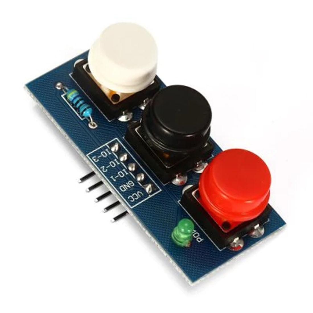 LDTR - Key3 3 - 6V Independent Key Touch Button Module External Keyboard with LED Power Indicator