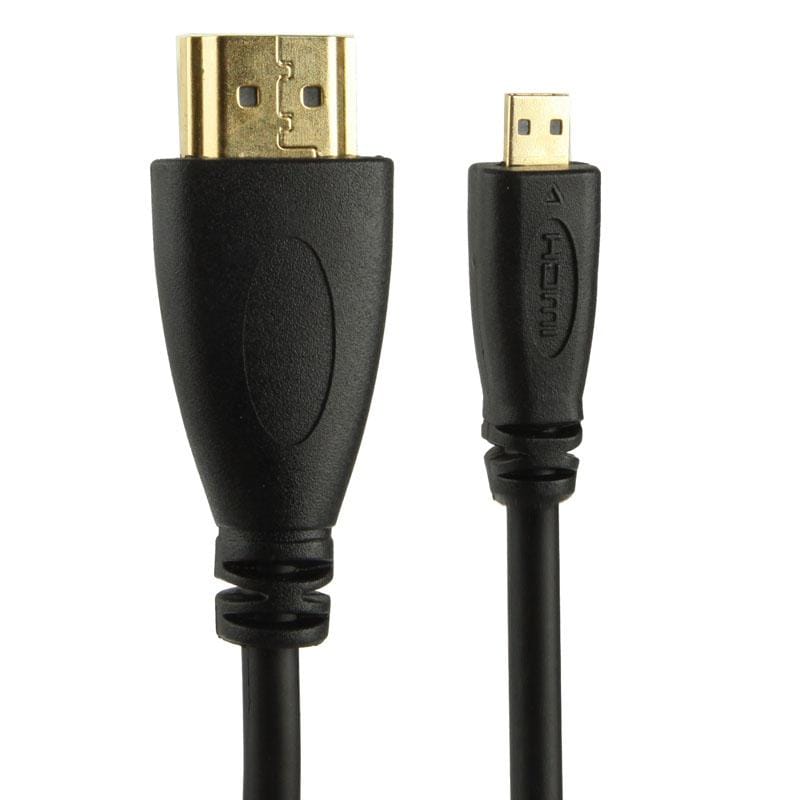 1.4 Version, Gold Plated Micro HDMI Male to HDMI Male Coiled Cable, Support 3D / Ethernet, Length: 60cm