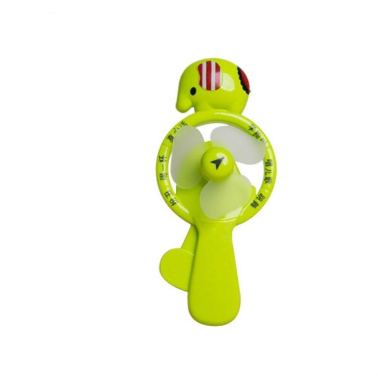 Cartoon Mini Hand Pressure Fan Elephant Portable Fan Game Student Handheld Fan (Green )