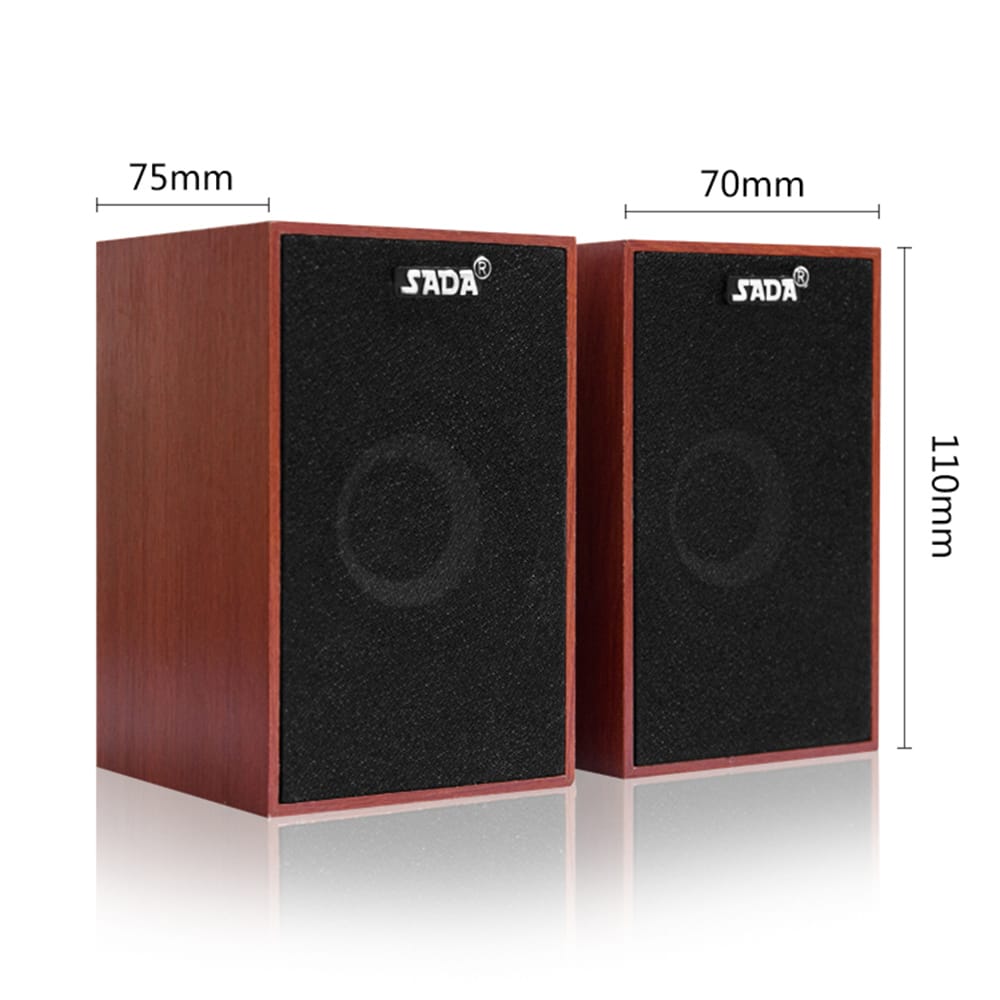 SADA V-160 USB Wired Wooden Combination Speakers Computer