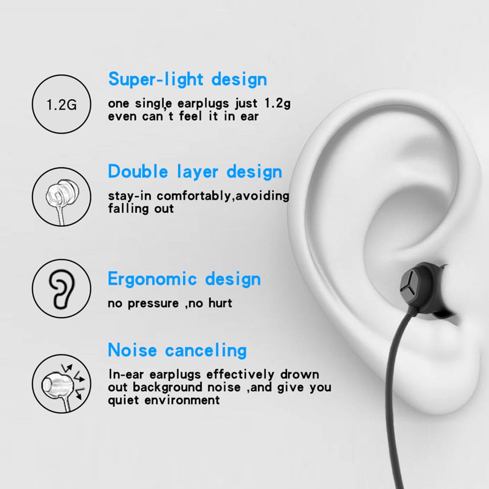X110 Sleep Earphones Anti-noise In-ear Headphones Ultra-soft