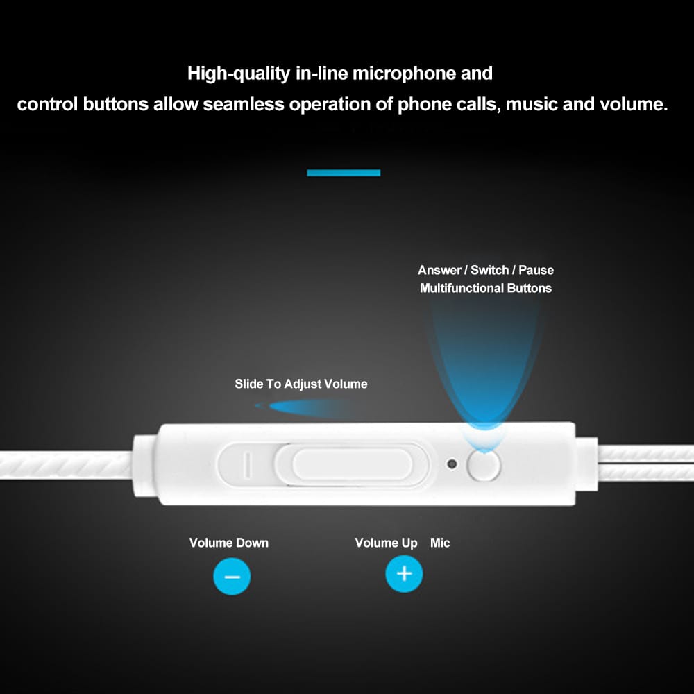 USB Type-C Wired Earphones Portable In-Ear Headphones Line