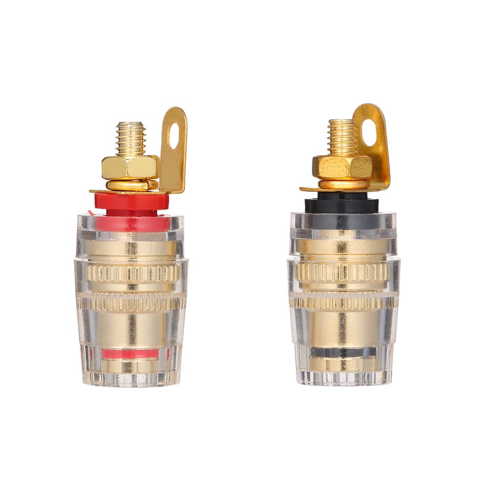 4mm Banana Plug Black & Red Connection Terminal Speaker - 1 Pair