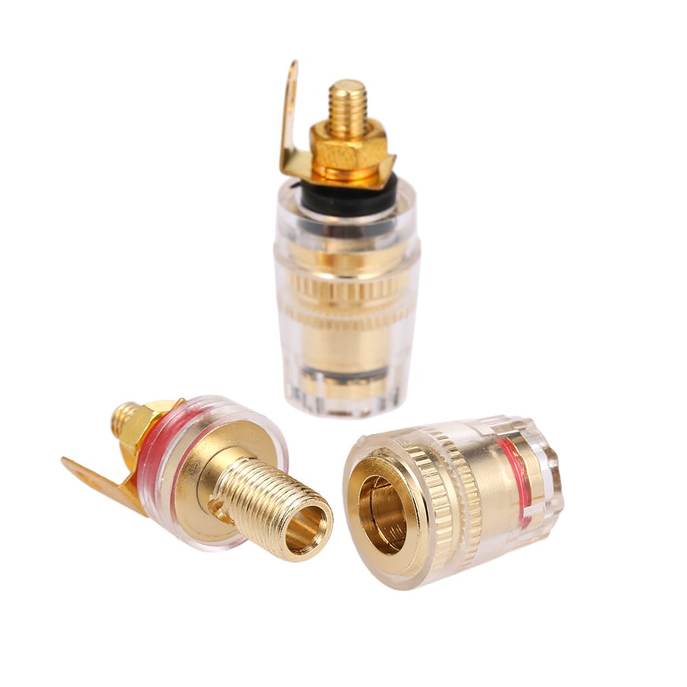 4mm Banana Plug Black & Red Connection Terminal Speaker - 1 Pair