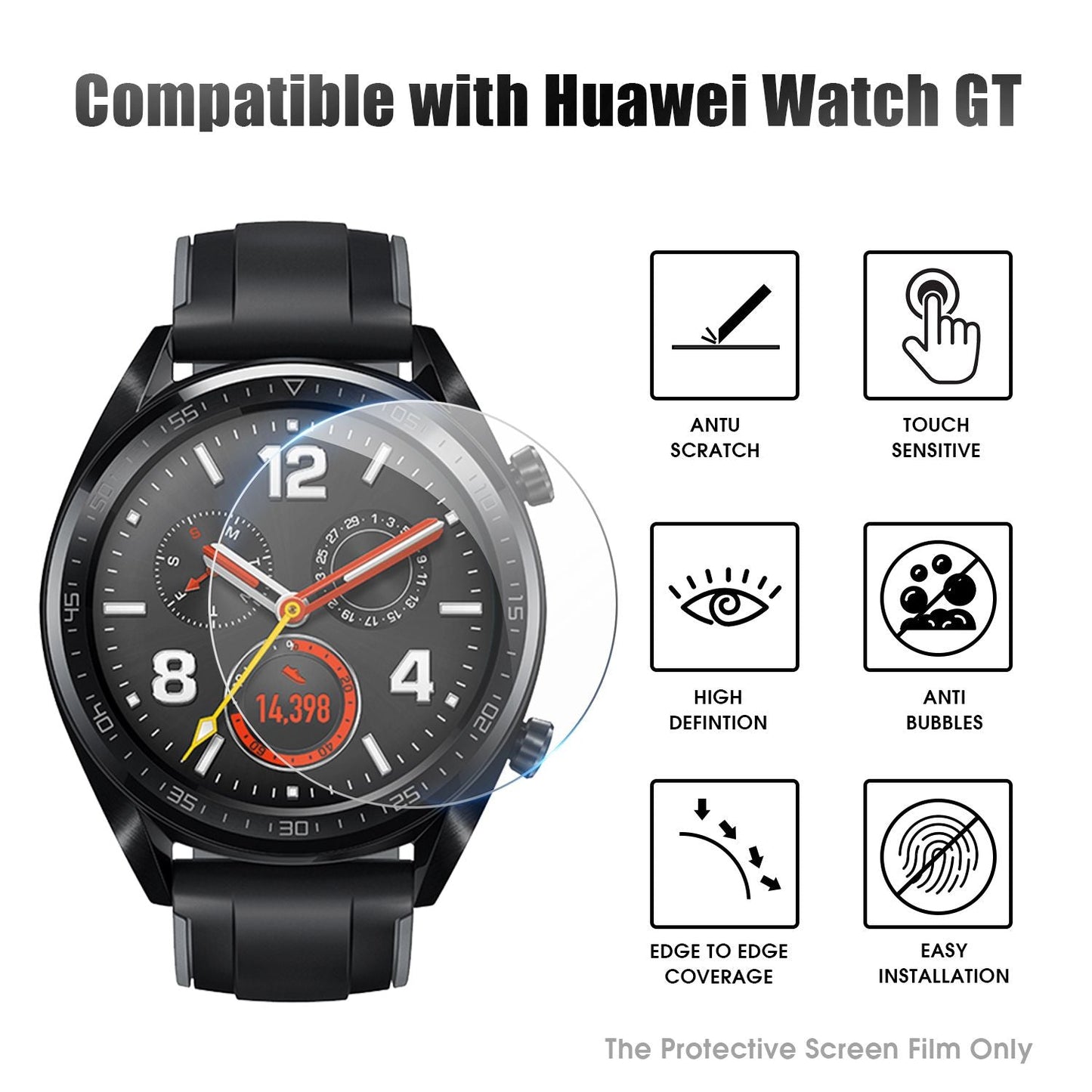 Protective Screen Film For Huawei GT Watch Screen Protector - 1PC