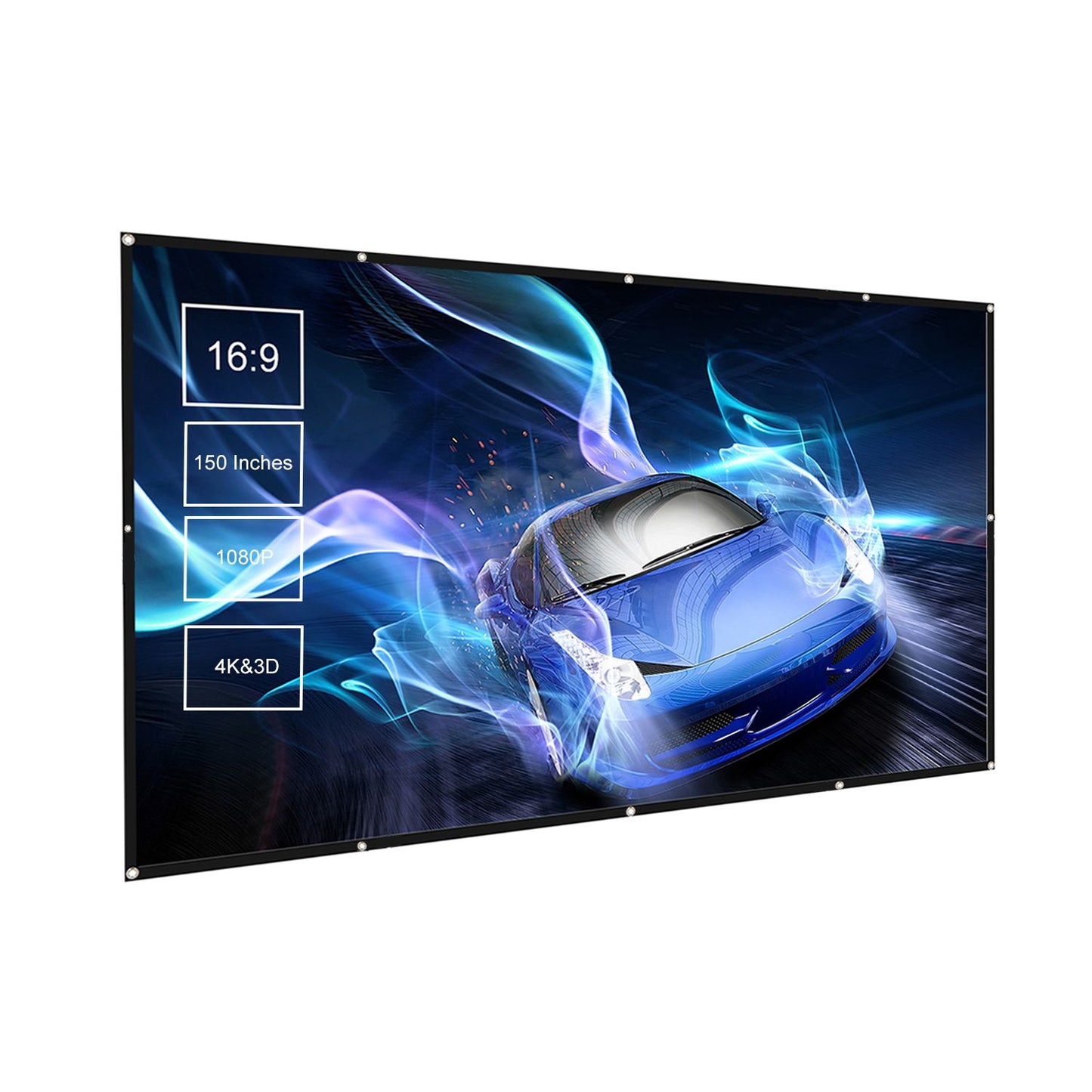 150 inches Projector Screen Widescreen 16:9 Portable - 150 inches