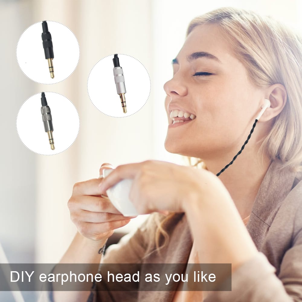 DIY Earphone Cable Replacement 3.5mm Male Jack to Bare End