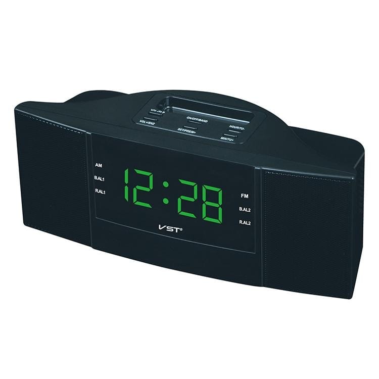 Clock Controlled Radio LED Clock AM / FM Digital Gift (Yellow)
