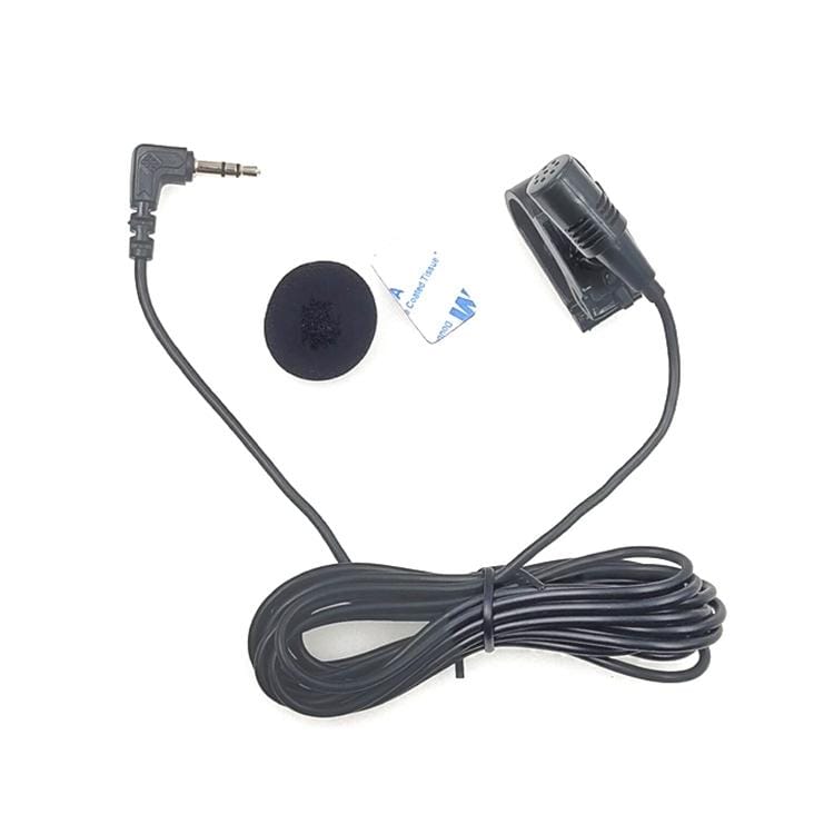 ZJ025MR Stick-on Clip-on Lavalier Stereo Microphone for Car GPS / Bluetooth Enabled Audio DVD External Mic, Cable Length: 3m, 90 Degree Elbow 2.5mm Jack