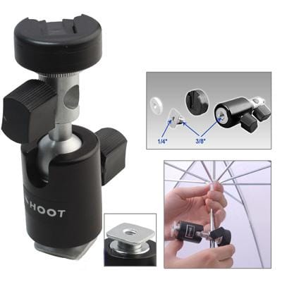 Flash Light Stand Bracket C Type with Screw Hole (Black)