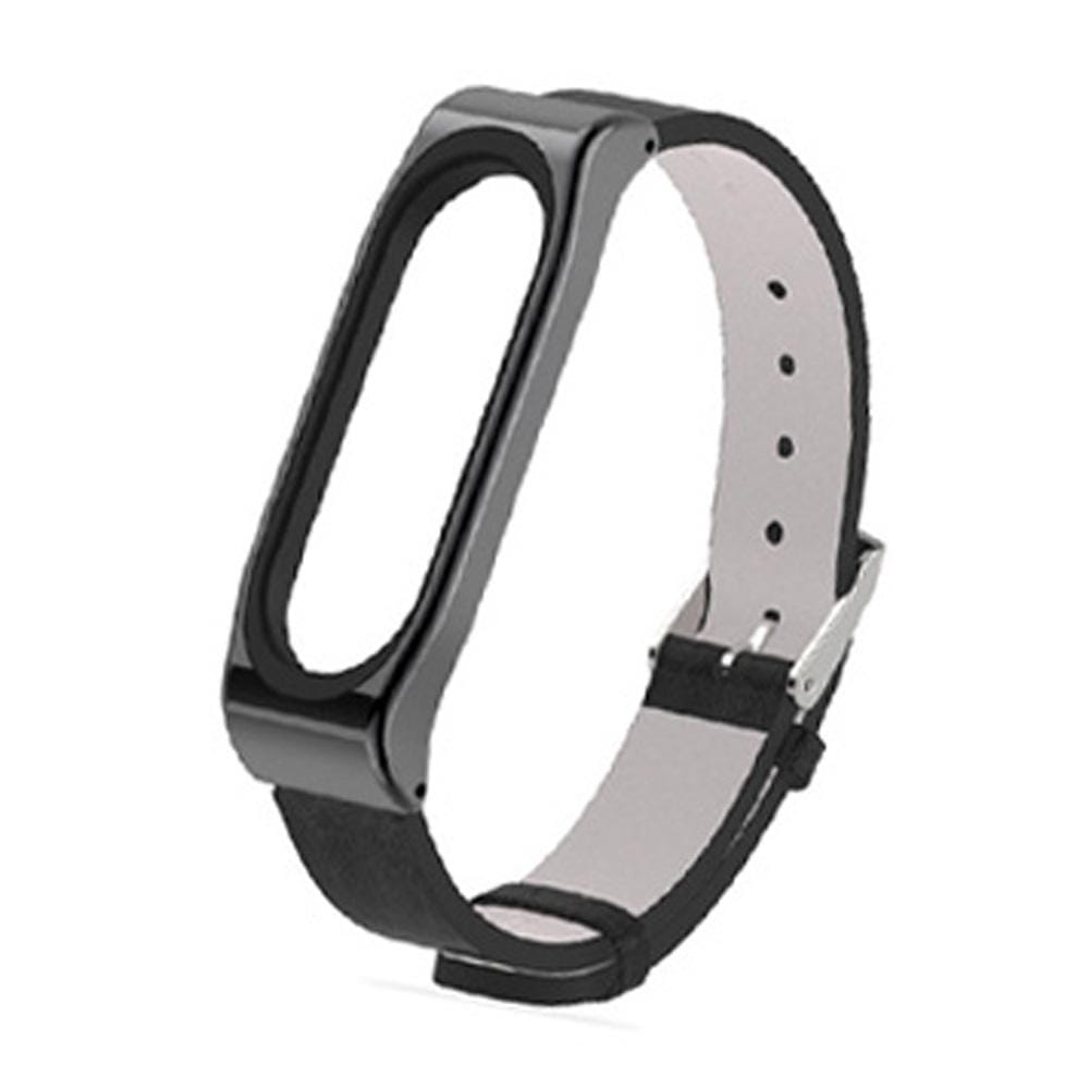 Mijobs PU Leather Strap for Xiaomi Mi Band 3 & 4 & 5 Wrist Straps Screwless Magnetic Bracelet Mi Band3 Smart Band Replace Accessories, Host not Included (Style6)