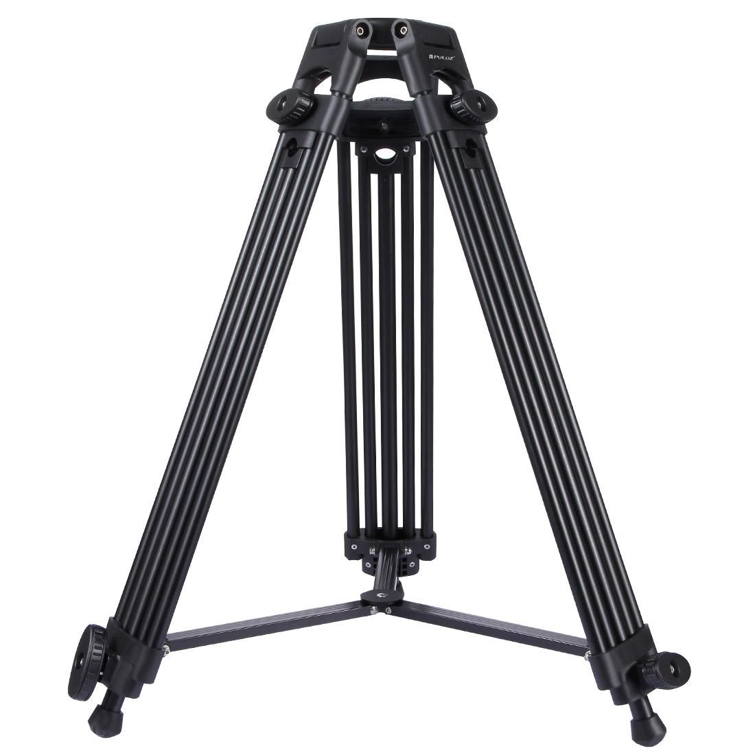 PULUZ Professional Heavy Duty Video Camcorder Aluminum Alloy Tripod for DSLR / SLR Camera, Adjustable Height: 62-140cm