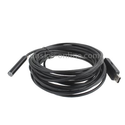 Waterproof USB Cable Wire Camera Endoscope with 4 LED Light, View Angle: 65 Degree, Lens Diameter: 10mm, Length: 7m, Support Video recorder (Black)