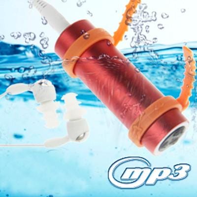 4GB Swimming Sport IPX8 Waterproof MP3 Player with FM Stereo (Red)