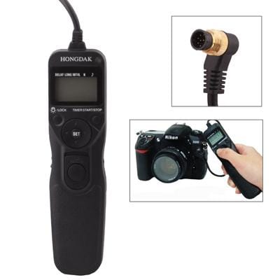 LCD Display Timer Remote Cord for Nikon D200 / D300 / D700 / D100 / Film SLR F6 / F6 / F100 / F90X / N90 (Black)