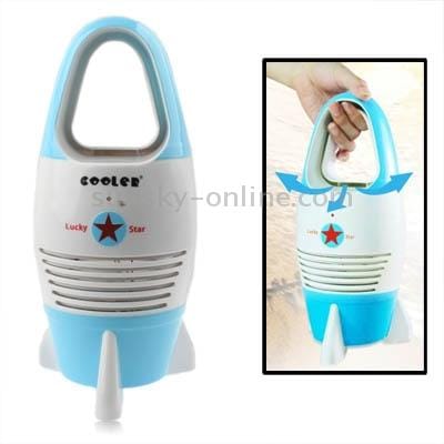 Missile Style Touch Hidden Blade Fan, Size: 12.4x12.4x26.5cm (Baby Blue)