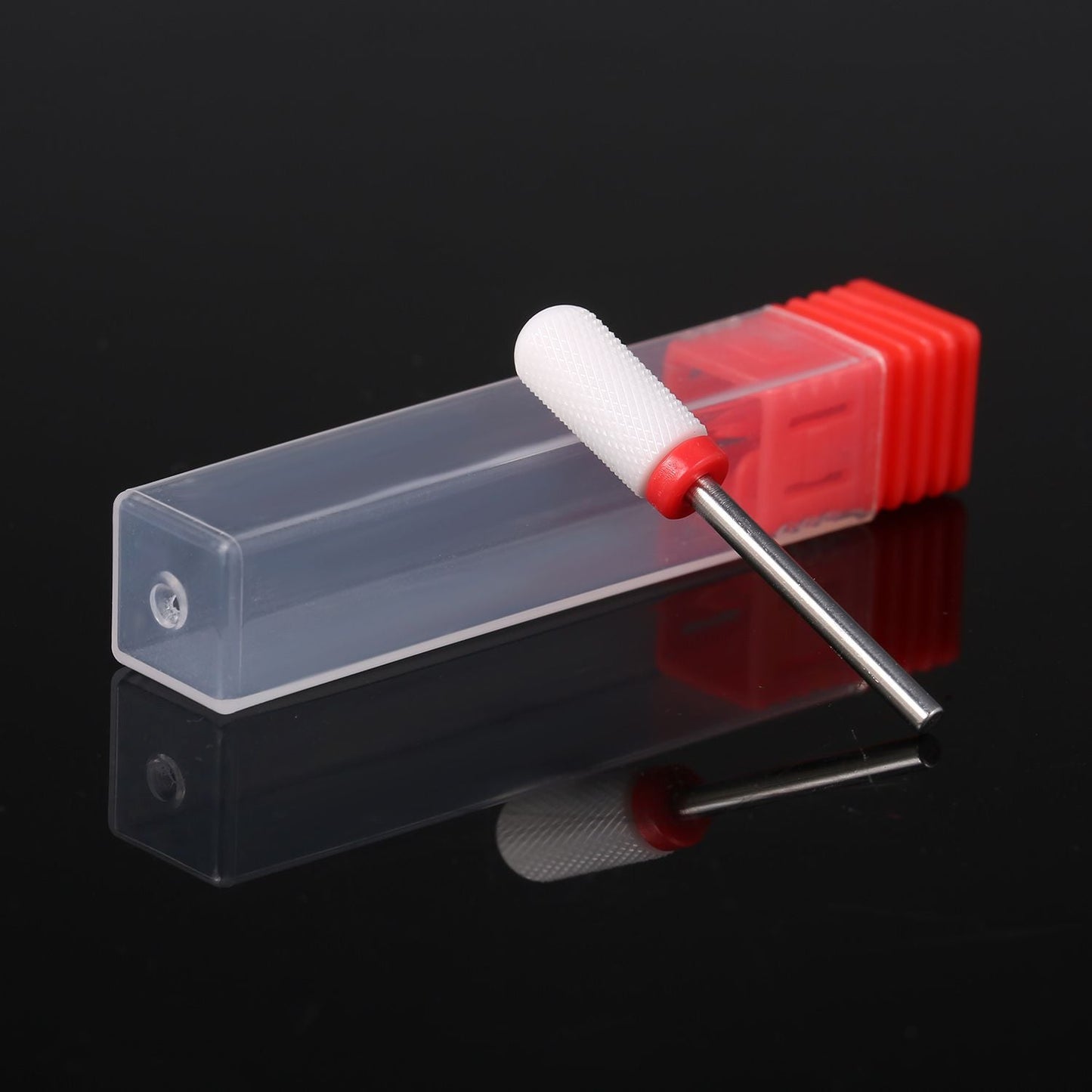 White Ceramic Nail Drill Bit Large Barrel Smooth Top Bit