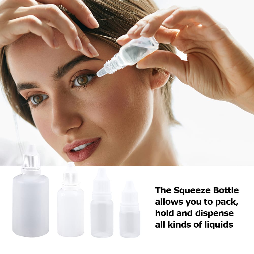 10Pcs 5ml Empty Refillable Plastic Squeezable Dropper Bottle - 5ml