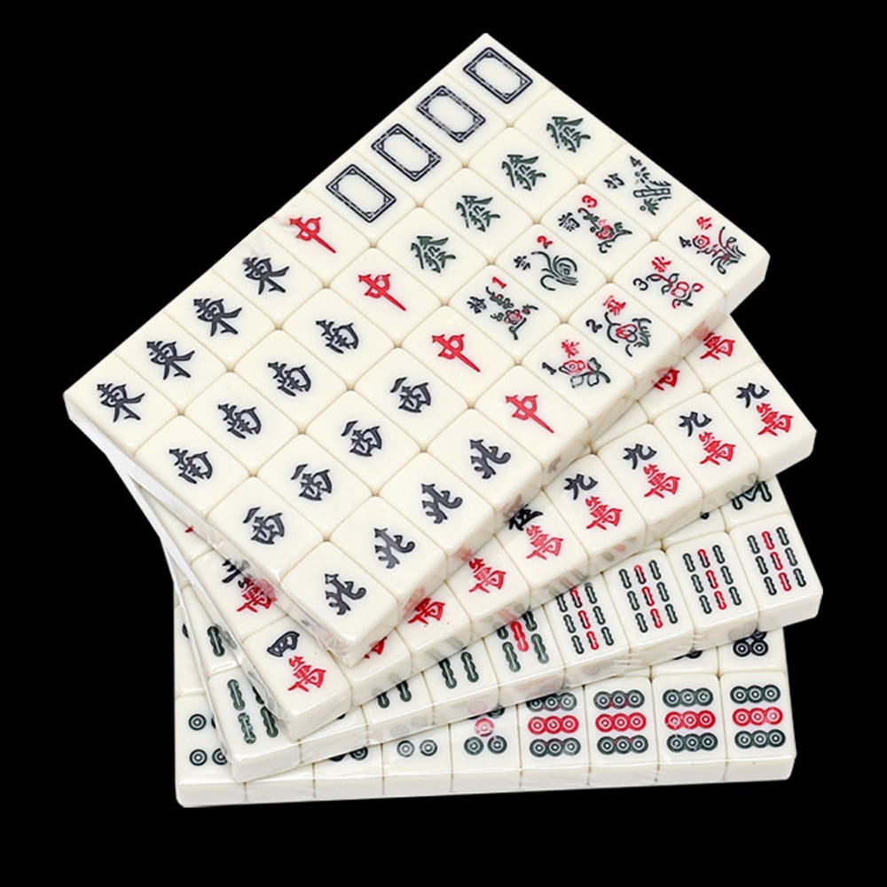 24mm Portable Mini Mahjong Set Travel Traditional Chinese